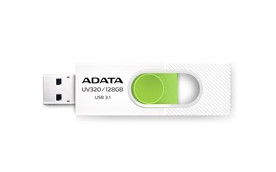 ADATA Flash Disk 128GB USB 3.1 Dash Drive UV320, White/Green