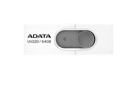 ADATA Flash Disk 32GB USB 2.0 Dash Drive UV220, White/Gray