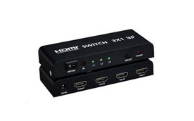 PREMIUMCORD HDMI switch 3:1 kovový s dálkovým ovládáním