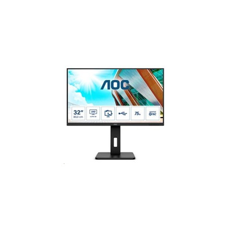AOC MT VA LCD WLED 31,5" U32P2CA - VA panel, 3840x2160, 2xHDMI, DP, USB-C, USB, repro, pivot
