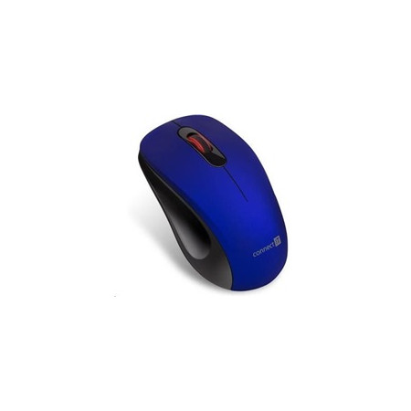 CONNECT IT "MUTE" bezdrátová optická tichá myš, USB, (+ 1x AA baterie zdarma), modrá
