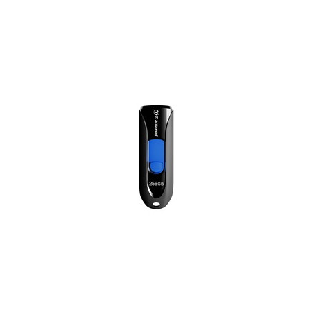 TRANSCEND USB Flash Disk JetFlash®790, 256GB, USB 3.1, Black/Blue (R/W 100/28 MB/s)