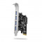 AXAGON PCEU-430VL, PCIe radič, 4x USB 3.2 Gen 1 port, UASP