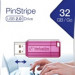 VERBATIM FLASH USB2.0 32GB HI-SPEED STORE'N'GO Pinstripe Hot Pink