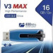 VERBATIM USB Flash Disk V3 MAX USB 3.0,16GB - modrá