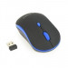 GEMBIRD myš MUSW-4B-03-B, černo-modrá, bezdrátová, USB nano receiver