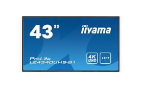 Iiyama monitor ProLite LE4340UHS-B1, 109,2 cm (43''), 4K, VGA, HDMI, DVI, USB, RJ45, RS232, black