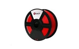 C-TECH Tisková struna (filament) ABS, 1,75mm, 1kg, červená