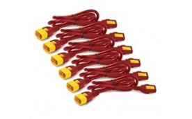 APC Power Cord Kit (6 ks), Locking, C13 to C14, 1.2m, Red