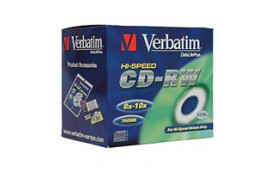VERBATIM CD-RW(10-Pack)Jewel/High Speed/8x-12x/DLP/700MB