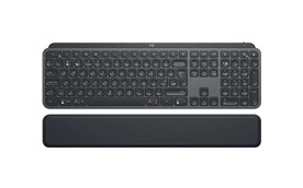 Logitech Wireless Keyboard MX KEYS + opěrka zápěstí, CZ/SK, grafitová