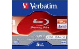 VERBATIM BD-RE DL (5-pack)Blu-Ray/Jewel/2x/50GB
