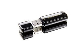 TRANSCEND USB Flash Disk JetFlash®350, 8GB, USB 2.0, Black (R/W 13/4 MB/s)