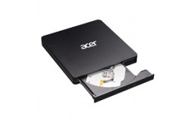 Acer Portable DVD Writer, USB 3.5 + Type-C 3.0, 140 x 142 x 17mm, burn speed CD-R: 24X CD-RW: 16X ,DVD-R,8X, DVD-RW 6X