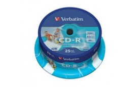 VERBATIM CD-R(25-Pack)Spindle/Printable/52x/700MB/DLP
