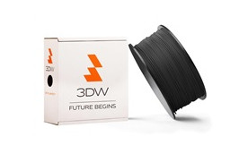 3DW - ABS filament pre 3D tlačiarne, priemer struny 1,75mm, farba čierná, váha 1kg, teplota tisku 220-250°C