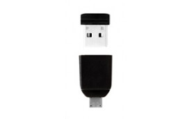 VERBATIM Flash Disk NANO 32 GB Store'n'Stay + micro USB OTG adaptér USB 2.0 černý