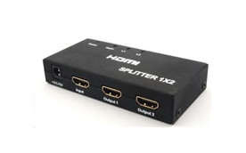 PREMIUMCORD HDMI splitter 1-2 portů kovový s napájecím adaptérem, 3D, FULL HD