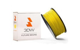 3DW - PLA  filament pre 3D tlačiarne, priemer struny 1,75mm, farba žltá, váha 1kg, teplota tisku 190-210°C