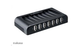AKASA HUB USB  Connect 7+, 7x USB 2.0, s napájecím adaptérem