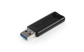 VERBATIM Flash Disk PinStripe USB 3.0, 64GB - černá