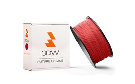 3DW - ABS filament pre 3D tlačiarne, priemer struny 1,75mm, farba červená, váha 1kg, teplota tisku 220-250°C