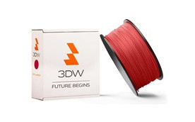 3DW - PLA  filament pre 3D tlačiarne, priemer struny 1,75mm, farba červená, váha 1kg, teplota tisku 190-210°C