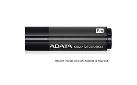ADATA Flash Disk 64GB USB 3.1 Superior S102 Pro, hliníkový, šedý (R: 100MB / W: 50MB)
