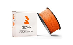 3DW - PLA  filament pre 3D tlačiarne, priemer struny 1,75mm, farba oranžová, váha 0,5kg, teplota tisku 190-210°C