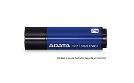 ADATA Flash Disk 64GB USB 3.1 Superior S102 Pro, hliníkový, modrý (R: 100MB / W: 50MB)