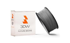 3DW - PLA  filament pre 3D tlačiarne, priemer struny 1,75mm, farba strieborná, váha 1kg, teplota tisku 190-210°C