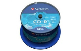 VERBATIM CD-R(50-Pack)Spindle/Extra Protection/DL/52x/700MB