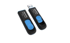 ADATA Flash Disk 64GB USB 3.1 Dash Drive UV128, černý/modrý (R: 90MB / W: 40MB)