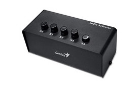 GENIUS Stereo Switching Box, pro výběr zvukového výstupu až na 5 repro
