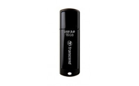 TRANSCEND USB Flash Disk JetFlash®700, 16GB, USB 3.0, Black (R/W 75/12 MB/s)