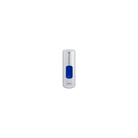 TRANSCEND USB Flash Disk JetFlash®530, 64GB, USB 2.0, White/Royal Blue (R/W 16/6 MB/s)