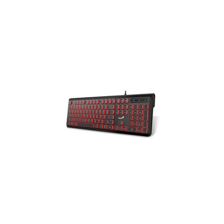 GENIUS klávesnice Slimstar 260, USB, CZ+SK layout, černo-červená
