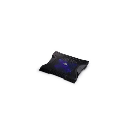 COOLER MASTER NotePal XL - chladicí podstavec pro NTB 9-17" black, 23cm blue led fan, 3port USB hub