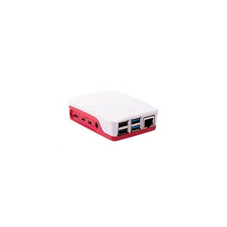 Raspberry Pi 4B - oficiální krabička, malinová/bílá