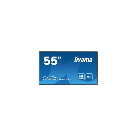 Iiyama monitor ProLite LE5540UHS-B1, 138.6cm (54.6''), 4K, VGA, HDMI, DVI, USB, RS232, RJ45, black