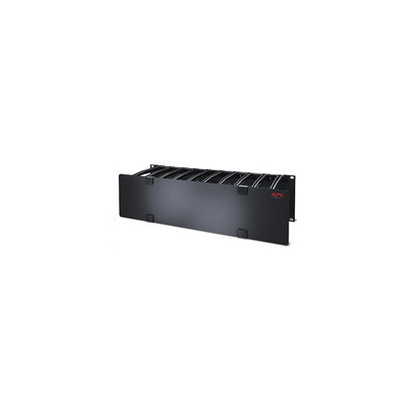 APC 3U Horizontal Cable Manager, 6" Fingers top and bottom
