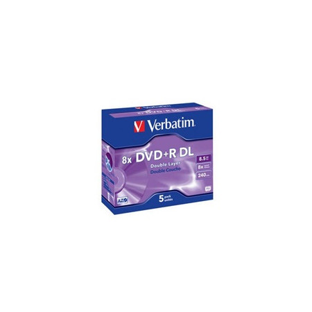 VERBATIM DVD+R(5-pack)DoubleLayer/Jewel/8x/8,5GB