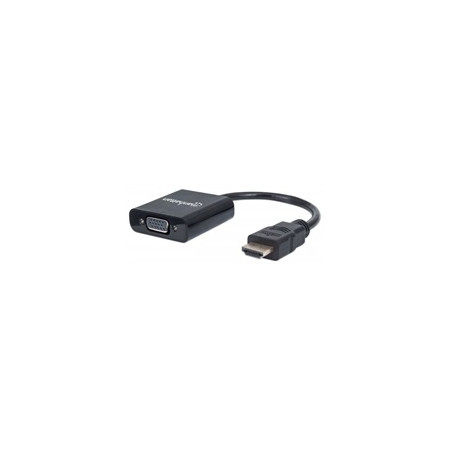 MANHATTAN převodník z HDMI na VGA (HDMI Male to VGA Female, black, Polybag)