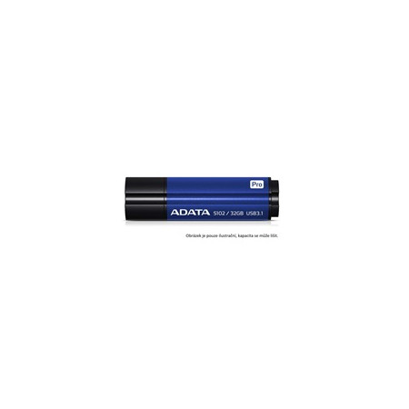 ADATA Flash Disk 64GB USB 3.1 Superior S102 Pro, hliníkový, modrý (R: 100MB / W: 50MB)
