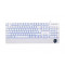 C-TECH klávesnice KB-104W, USB, 3 barvy podsvícení, bílá, CZ/SK