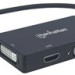 MANHATTAN Adaptér - Converter A/V USB-C 3v1 (HDMI, VGA, DVI)