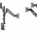 Manhattan Dual Mount, Two gas-spring jointed arms, for two 17" to 32" monitors