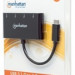 MANHATTAN USB 3.1 Gen 1 Type-C Hub, 4 Type-A Ports, Bus Power