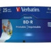 VERBATIM BD-R SL Datalife (25-pack)Blu-Ray/Spindle/6x/25GB Wide Printable