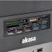 AKASA Čtečka karet AK-ICR-17 do 3,5", 5-slotová, 3x USB 2.0, 2x USB 3.0, E-SATA